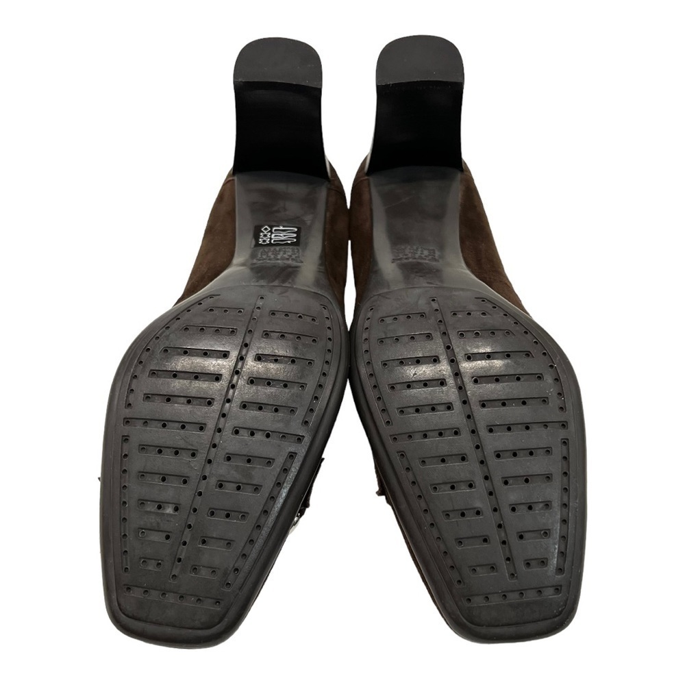 Geox Respira Brown Suede Comfort Heels Women’s 38 - Picture 12 of 15